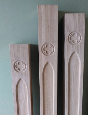 Gothic style Carved newels